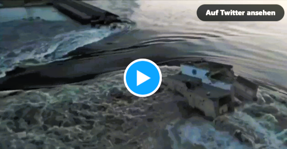 Russen sprengen Staumauer - AKW ohne Kühlwasser! Menschen auf der Flucht, Flut bedroht 80 Orte!